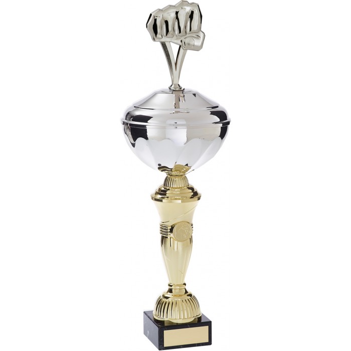 FIST PLAQUE METAL TROPHY  - AVAILABLE IN 5 SIZES